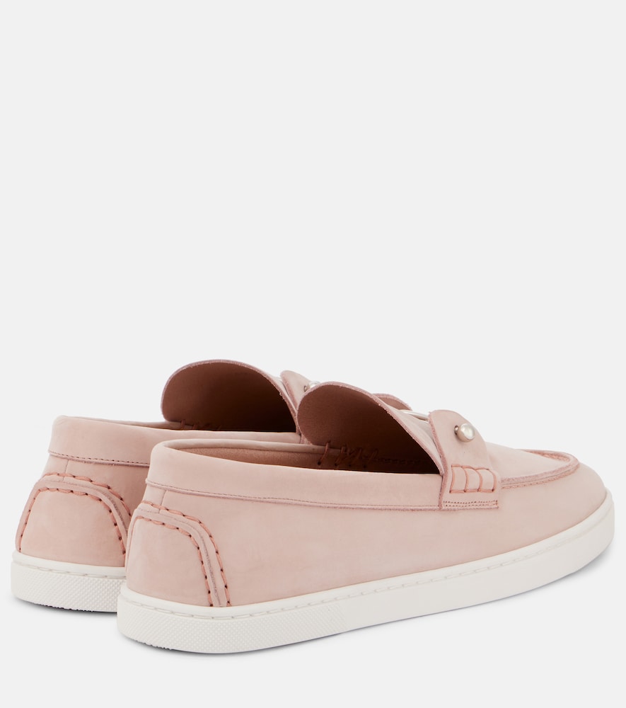 Pink Christian Louboutin Chambeliboat suede slip-on shoes - Loafers