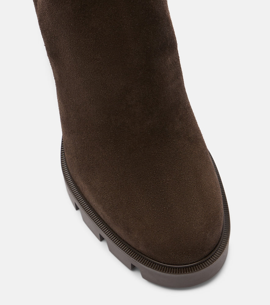 Christian Louboutin Dianouchette 100 suede ankle boots - Brown High Heels