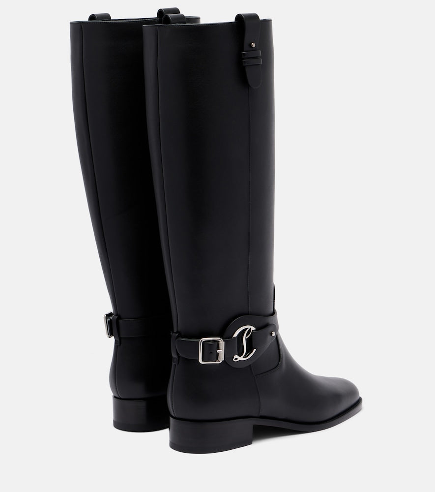 Christian Louboutin Dianouchette leather biker boots - Black Flat Boots