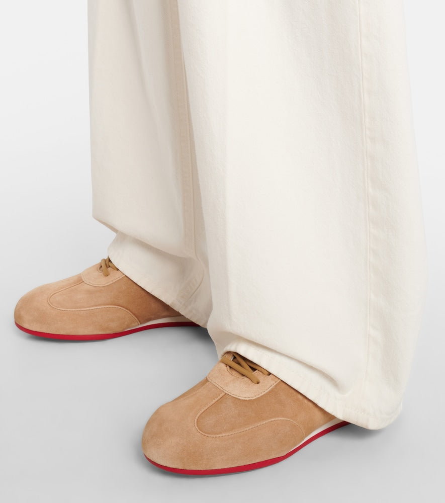 Christian Louboutin Eleonora suede sneakers in Beige - Low-Top Sneakers