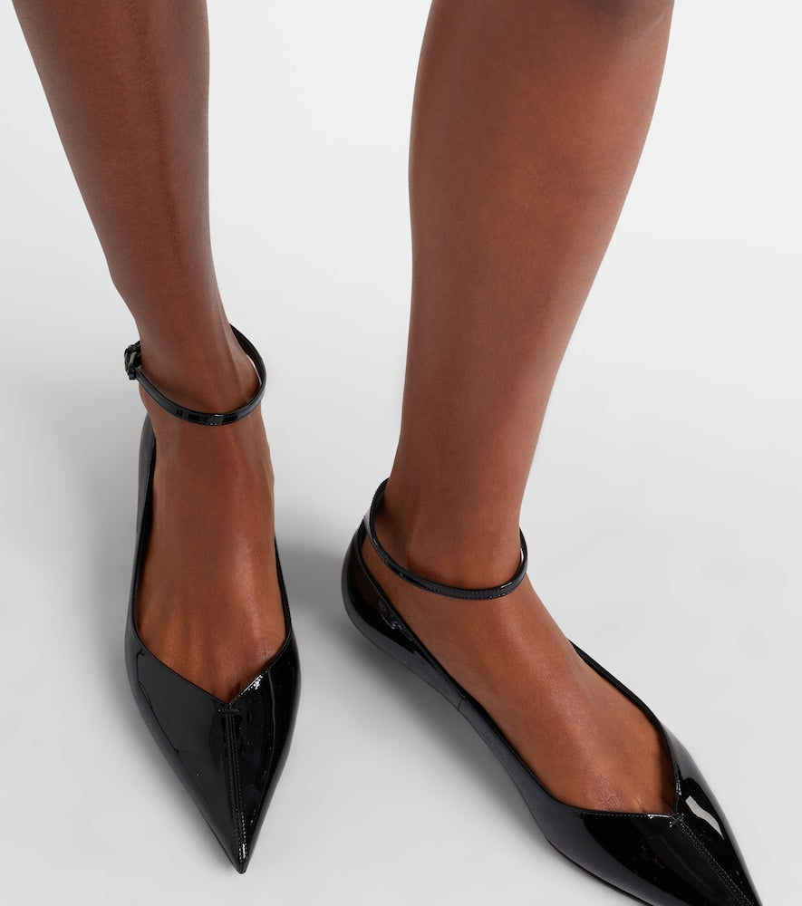 Christian Louboutin Erozeena patent leather ballet flats (Black) - Ballerina Flats