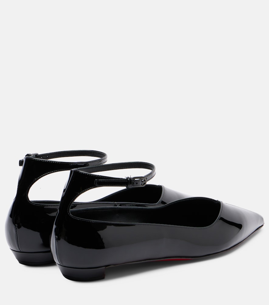 Christian Louboutin Erozeena patent leather ballet flats (Black) - Ballerina Flats