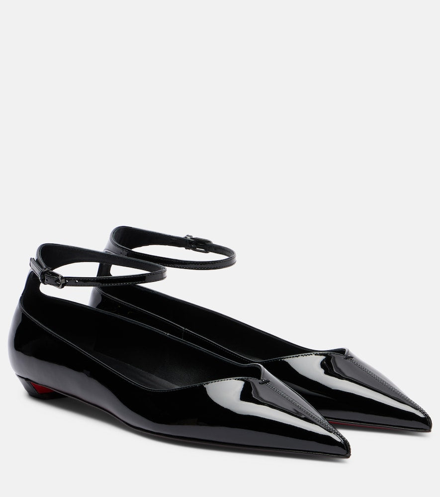 Christian Louboutin Erozeena patent leather ballet flats (Black) - Ballerina Flats