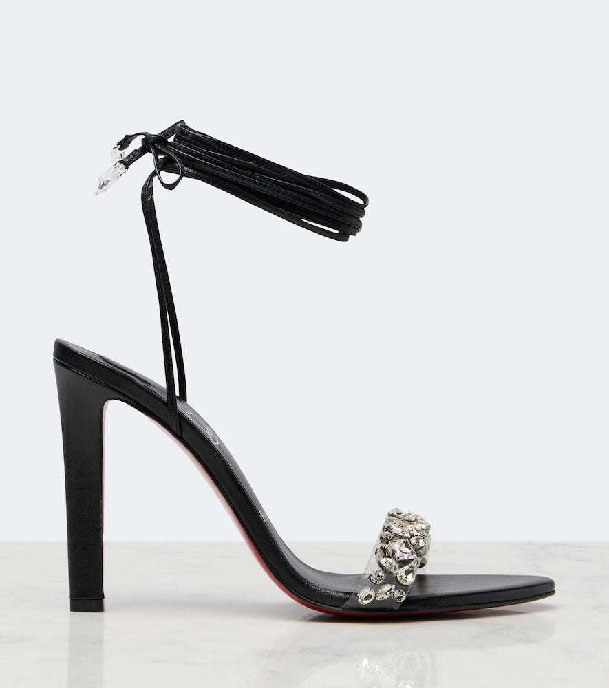 Christian Louboutin Fanny Jolly embellished leather sandals (Black) - High Heels