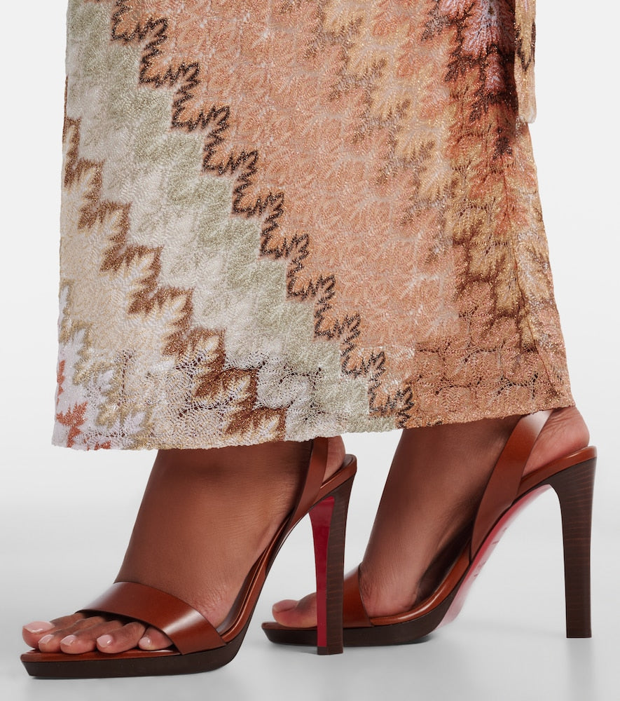 Christian Louboutin Fanny leather slingback sandals - Brown Heeled Sandals