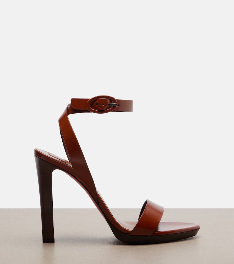 Christian Louboutin Fanny leather slingback sandals - Brown Heeled Sandals