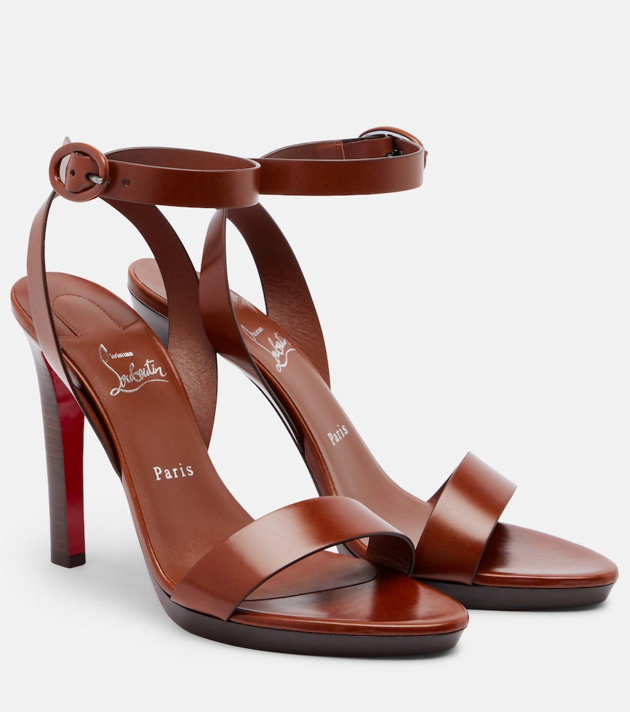 Christian Louboutin Fanny leather slingback sandals - Brown Heeled Sandals