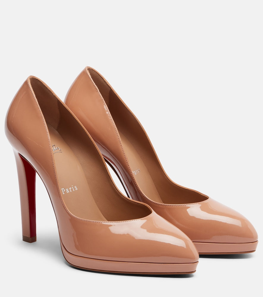 Christian Louboutin Fannylove patent leather pumps (Beige) - High-Heel Pumps