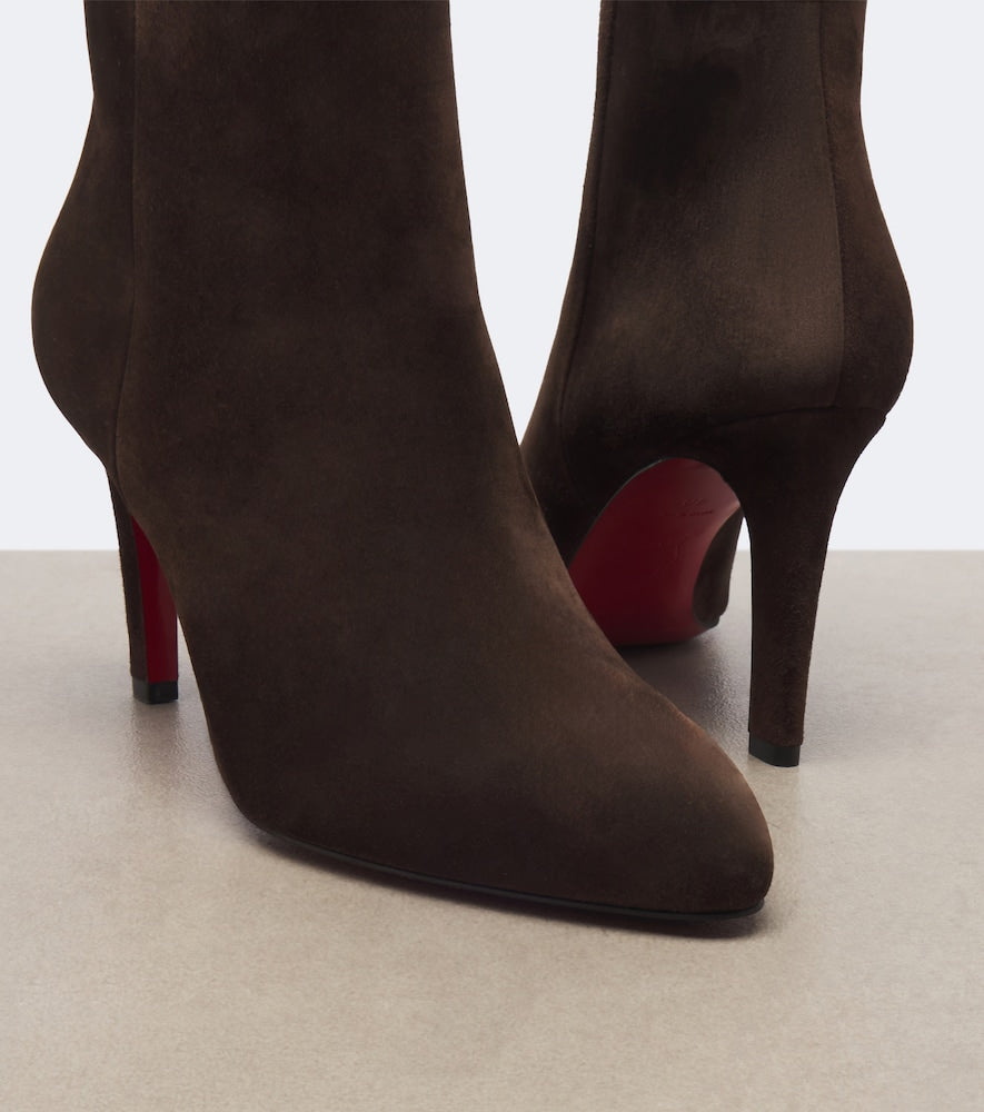 Christian Louboutin Fannylove suede ankle boots in Brown - High Heels