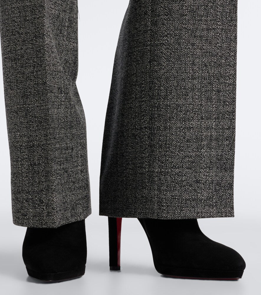 Christian Louboutin Fannylove suede platform ankle boots (Black) - High Heels