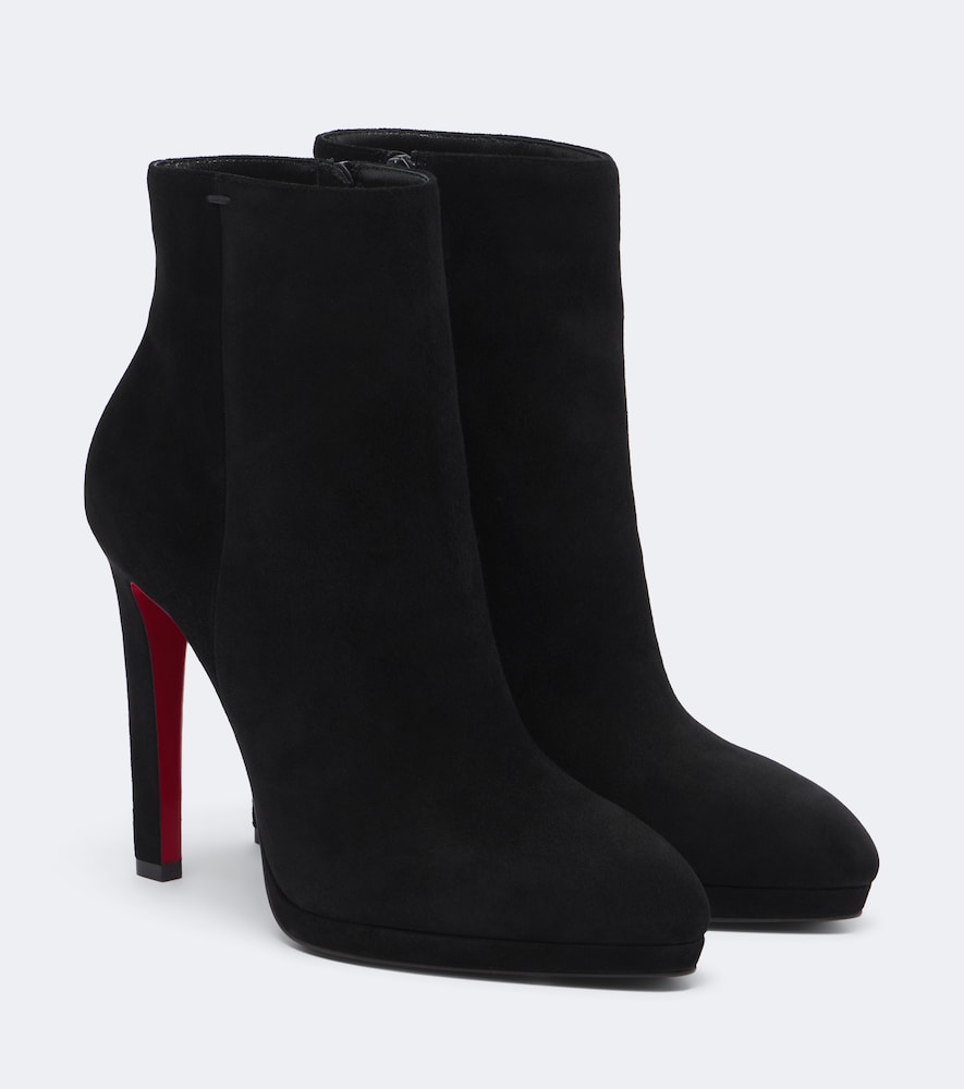 Christian Louboutin Fannylove suede platform ankle boots (Black) - High Heels