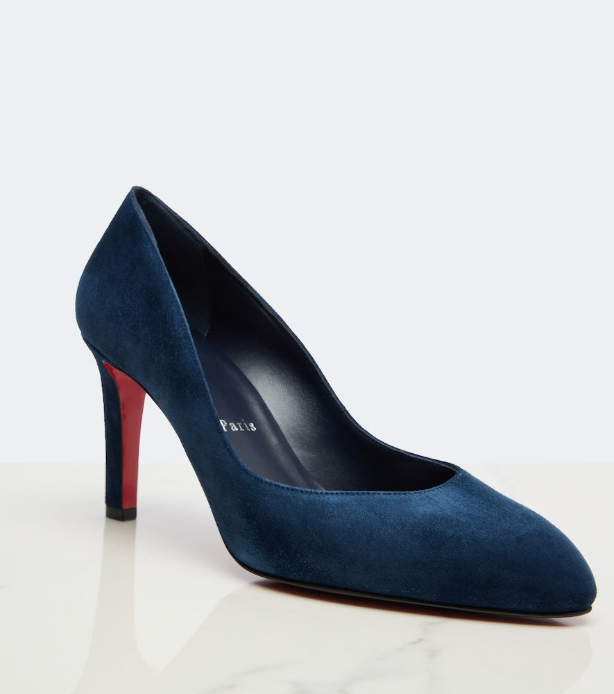 Blue Christian Louboutin Fannylove suede pumps - Mid Heel Pumps