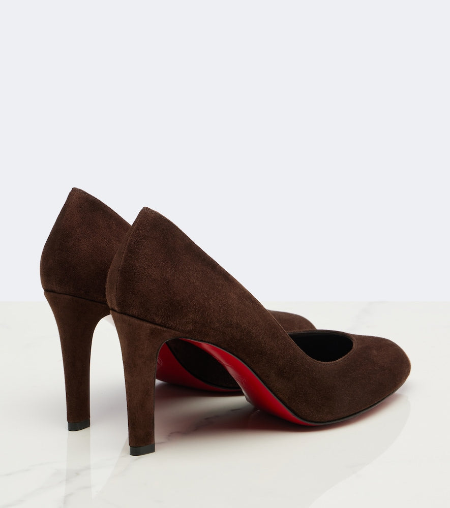 Christian Louboutin Fannylove suede pumps in Brown - Mid Heel Pumps