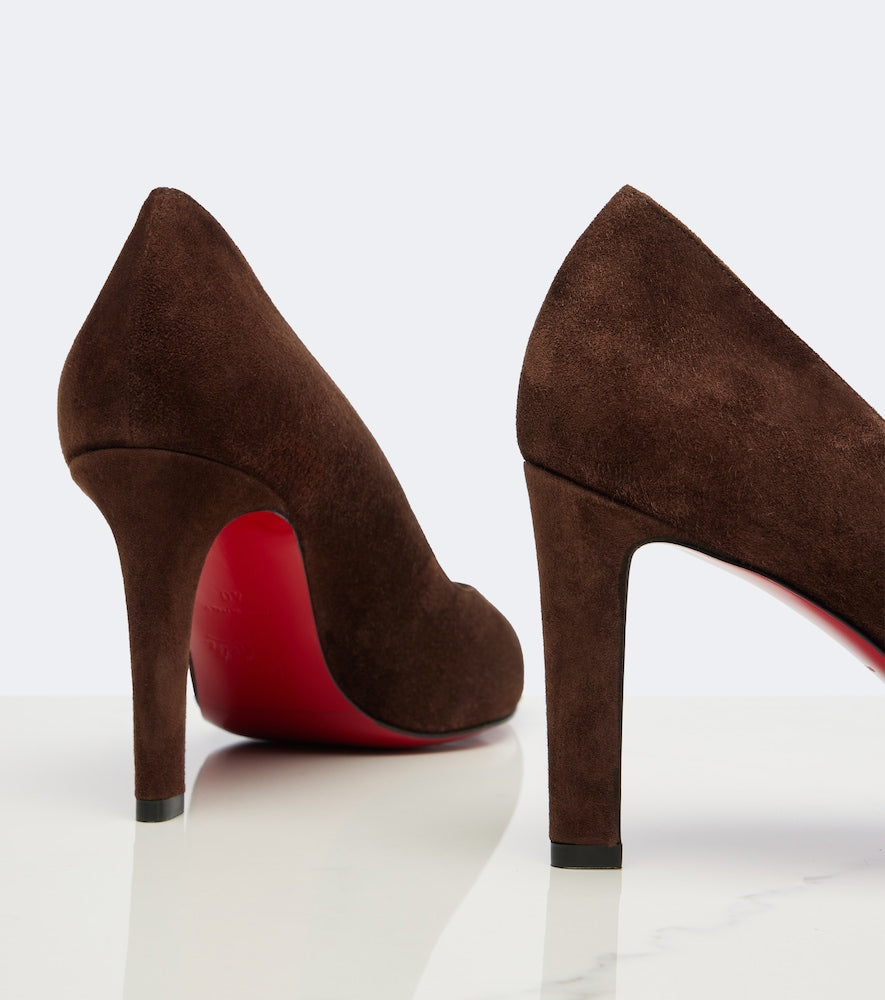 Christian Louboutin Fannylove suede pumps in Brown - Mid Heel Pumps