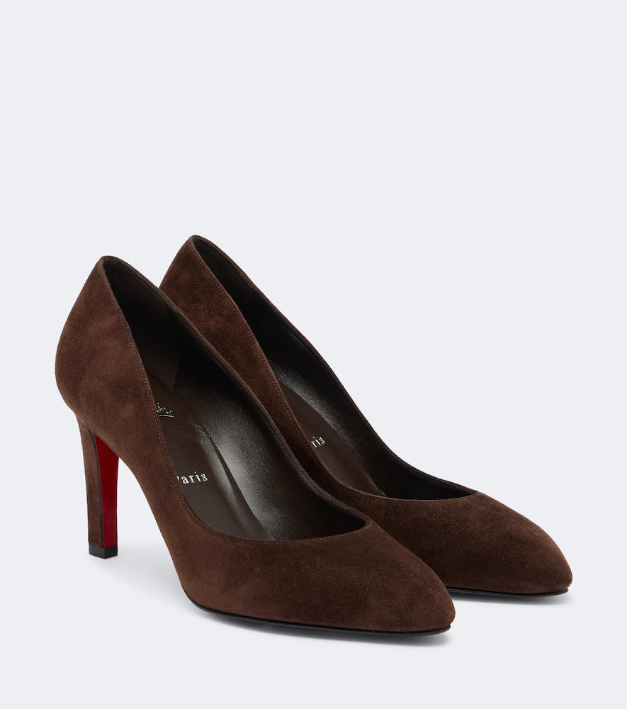 Christian Louboutin Fannylove suede pumps in Brown - Mid Heel Pumps