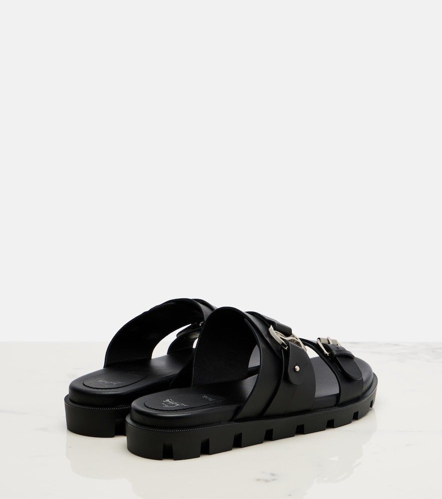 Black Christian Louboutin Her In Roma leather sandals - Slides