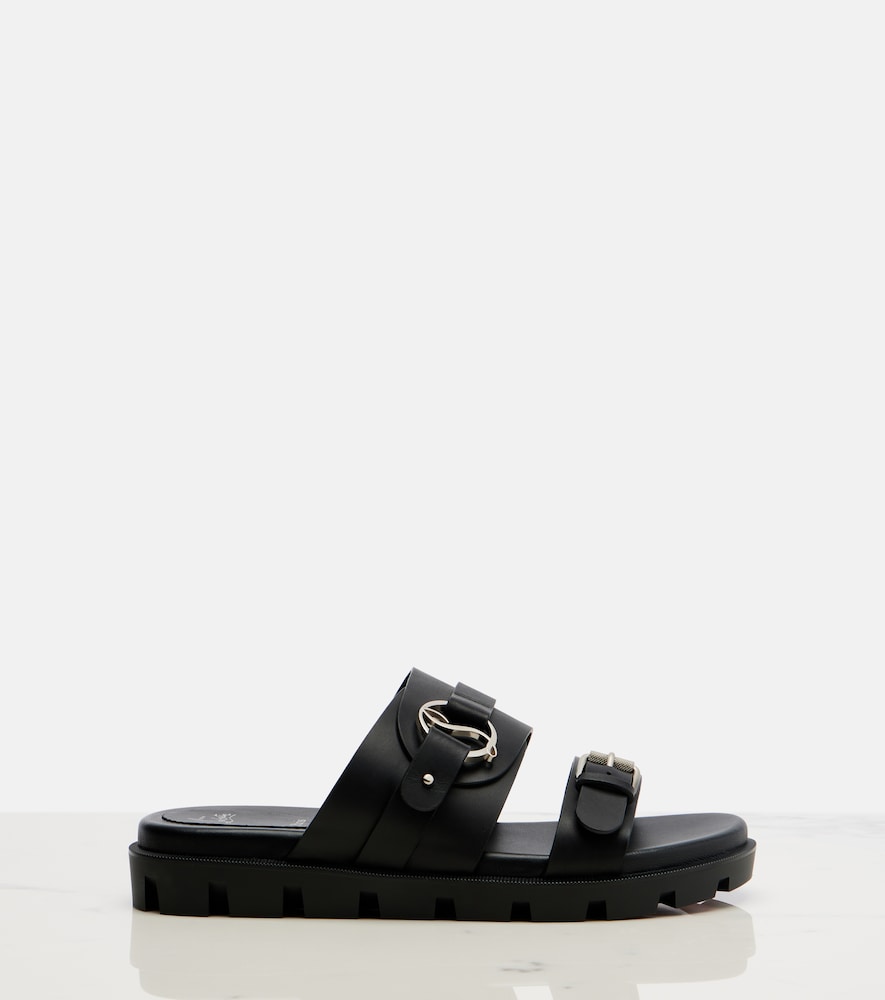 Black Christian Louboutin Her In Roma leather sandals - Slides