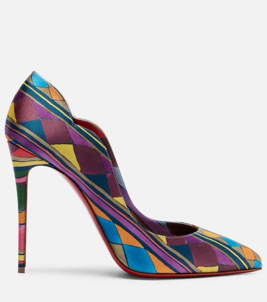 Christian Louboutin Hot Chick satin pumps in Multicoloured - High-Heel Pumps