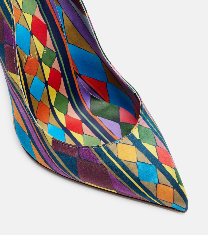 Christian Louboutin Hot Chick satin pumps in Multicoloured - High-Heel Pumps