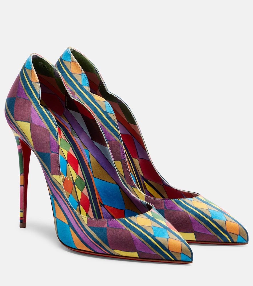 Christian Louboutin Hot Chick satin pumps in Multicoloured - High-Heel Pumps