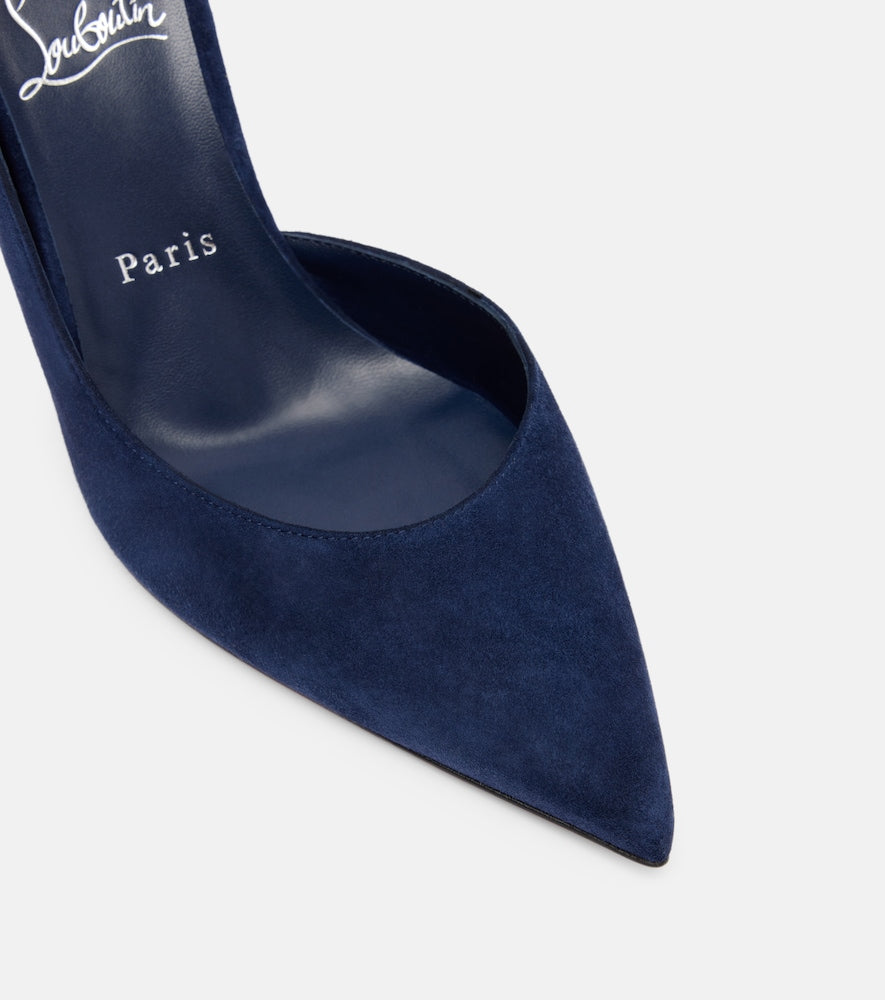Christian Louboutin Iriza 85 suede pumps (Blue) - Mid Heel Pumps