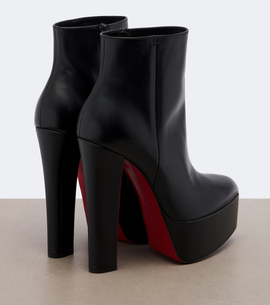 Christian Louboutin Jenna leather platform ankle boots (Black) - High Heels