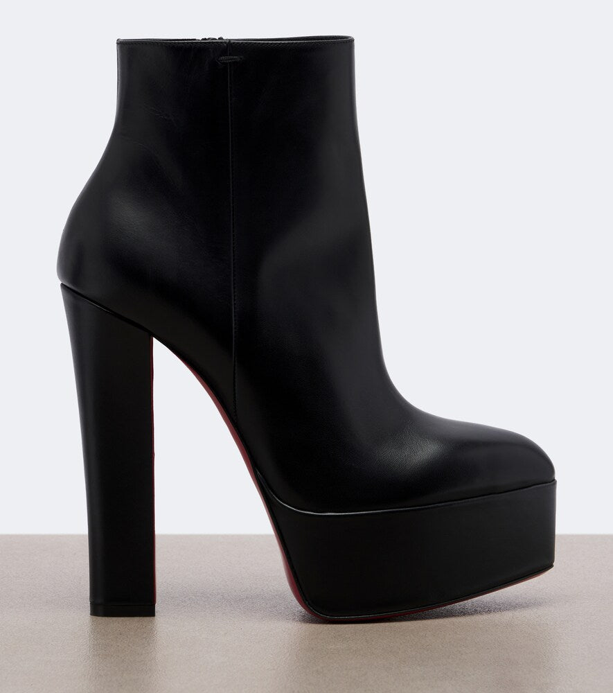 Christian Louboutin Jenna leather platform ankle boots (Black) - High Heels