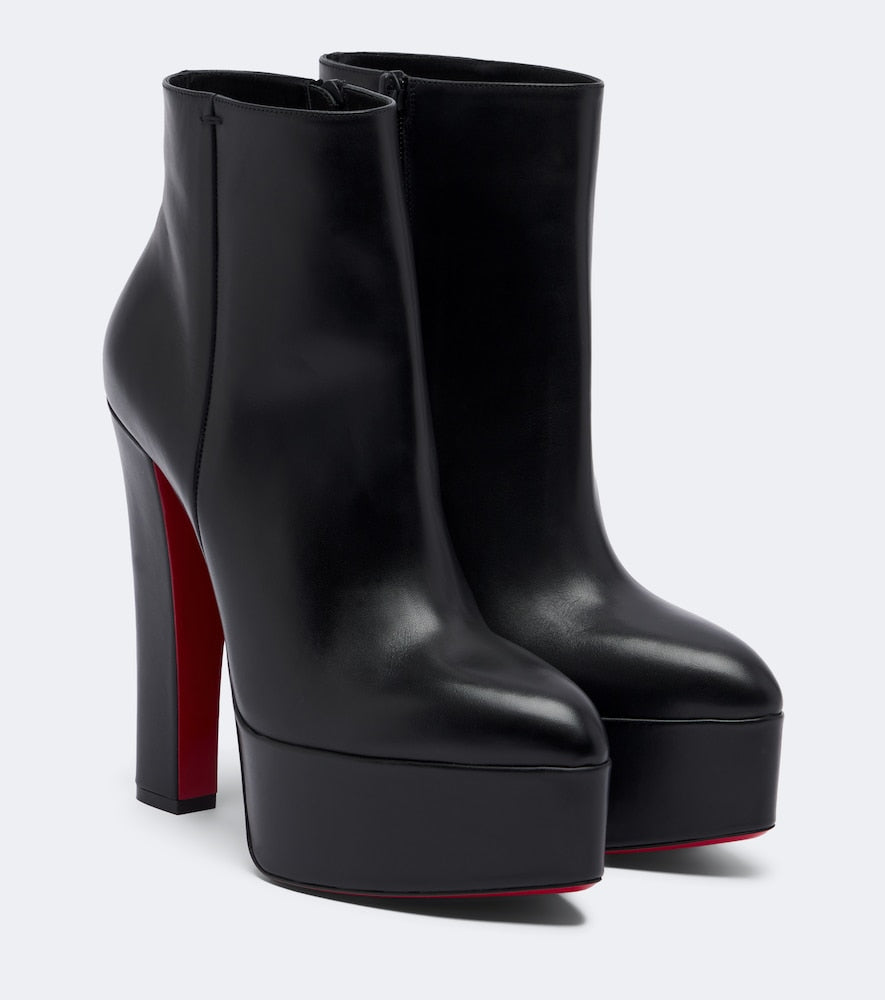 Christian Louboutin Jenna leather platform ankle boots (Black) - High Heels