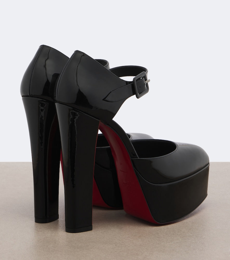 Black Christian Louboutin Jenna patent leather platform pumps - High-Heel Pumps