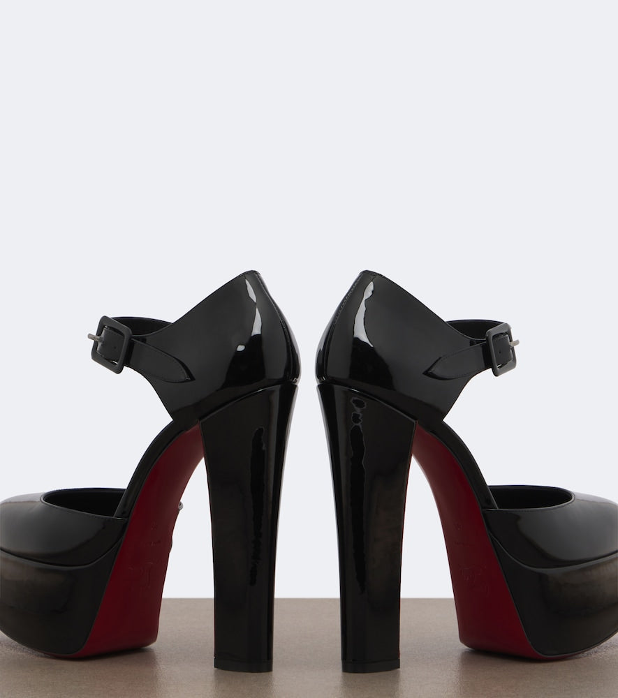 Black Christian Louboutin Jenna patent leather platform pumps - High-Heel Pumps