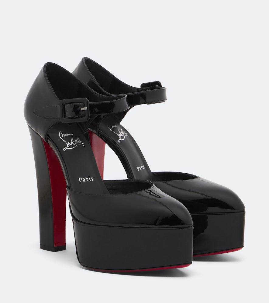 Black Christian Louboutin Jenna patent leather platform pumps - High-Heel Pumps