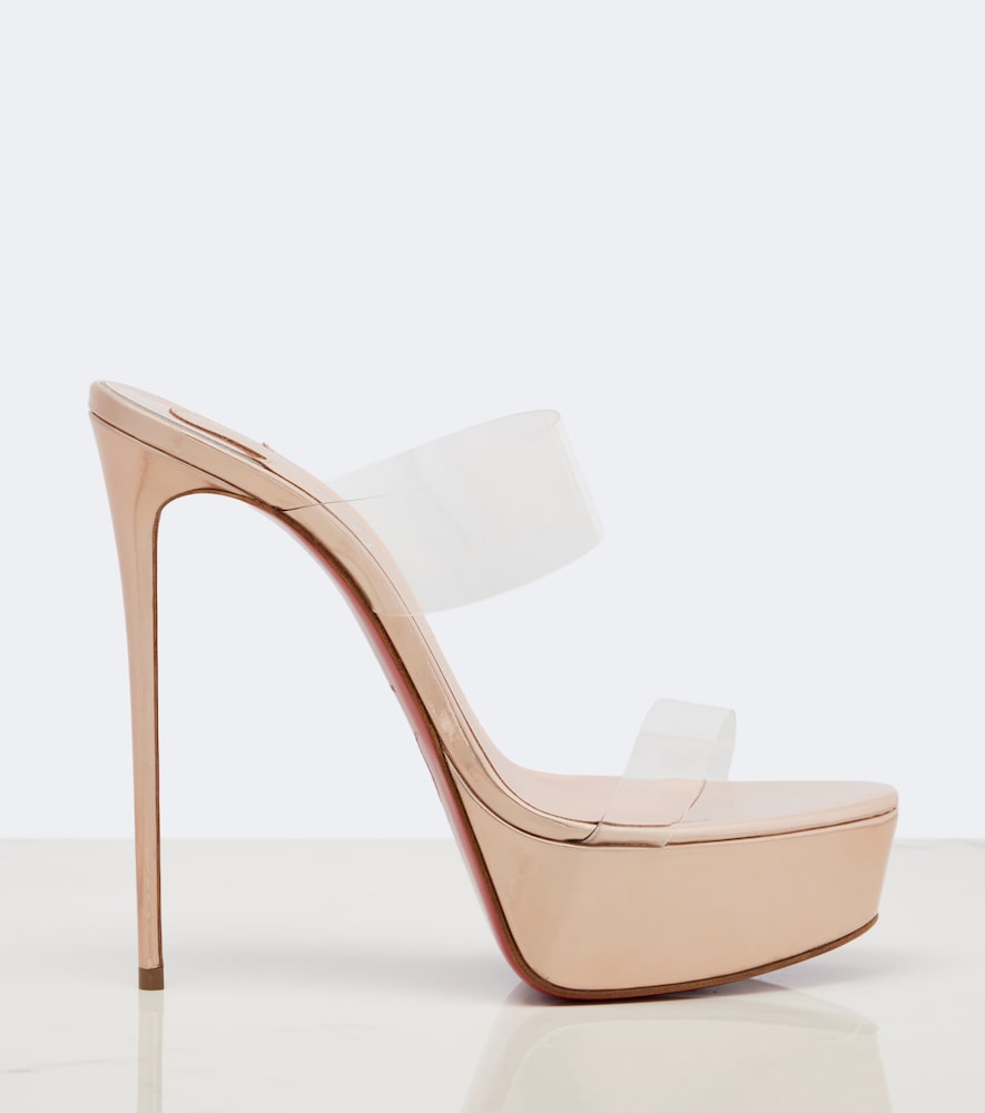 Christian Louboutin Just Nothing leather platform mules (Pink) - High-Heel Sandals