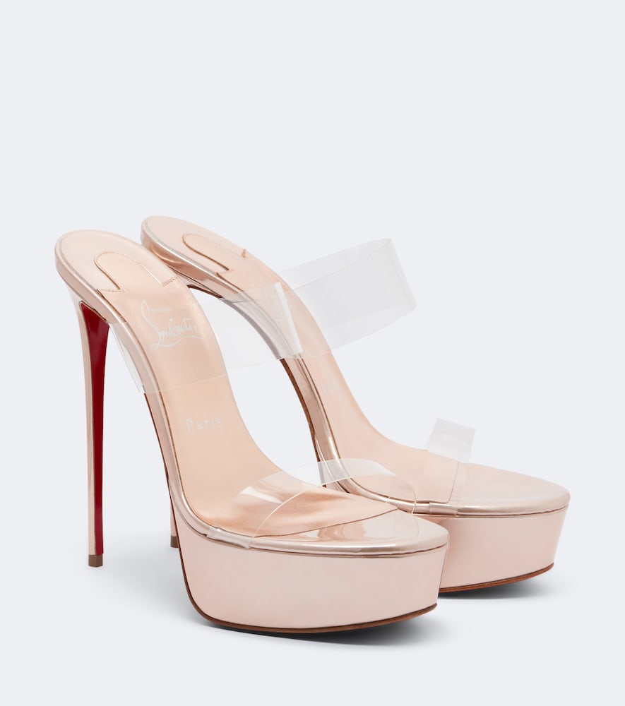 Christian Louboutin Just Nothing leather platform mules (Pink) - High-Heel Sandals