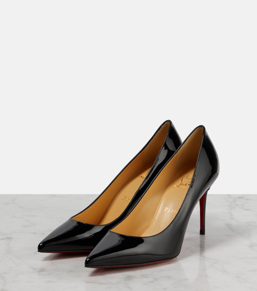 Christian Louboutin Kate 85 patent leather pumps (Black) - Mid Heel Pumps