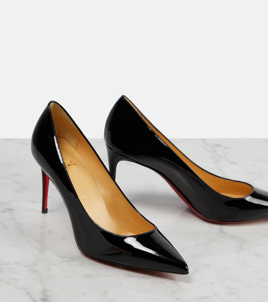 Christian Louboutin Kate 85 patent leather pumps (Black) - Mid Heel Pumps