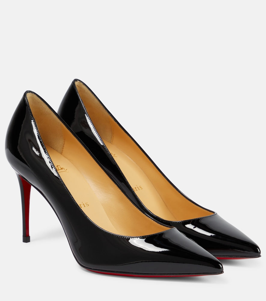 Christian Louboutin Kate 85 patent leather pumps (Black) - Mid Heel Pumps