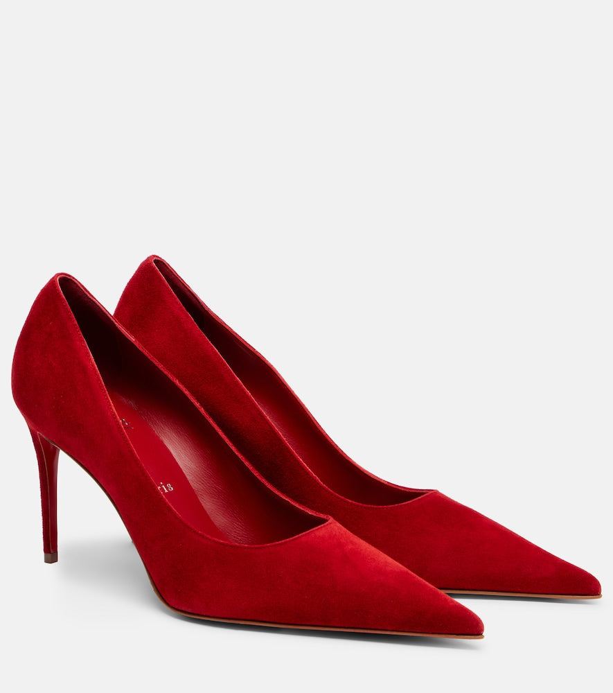 Christian Louboutin Kate Max 85 suede pumps - Red Mid Heel Pumps