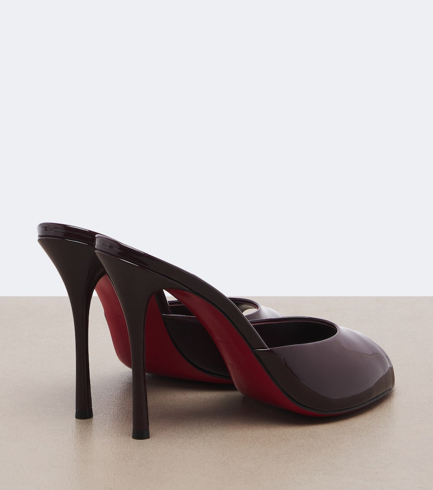 Christian Louboutin Me Dolly patent leather mules - Burgundy High-Heel Sandals