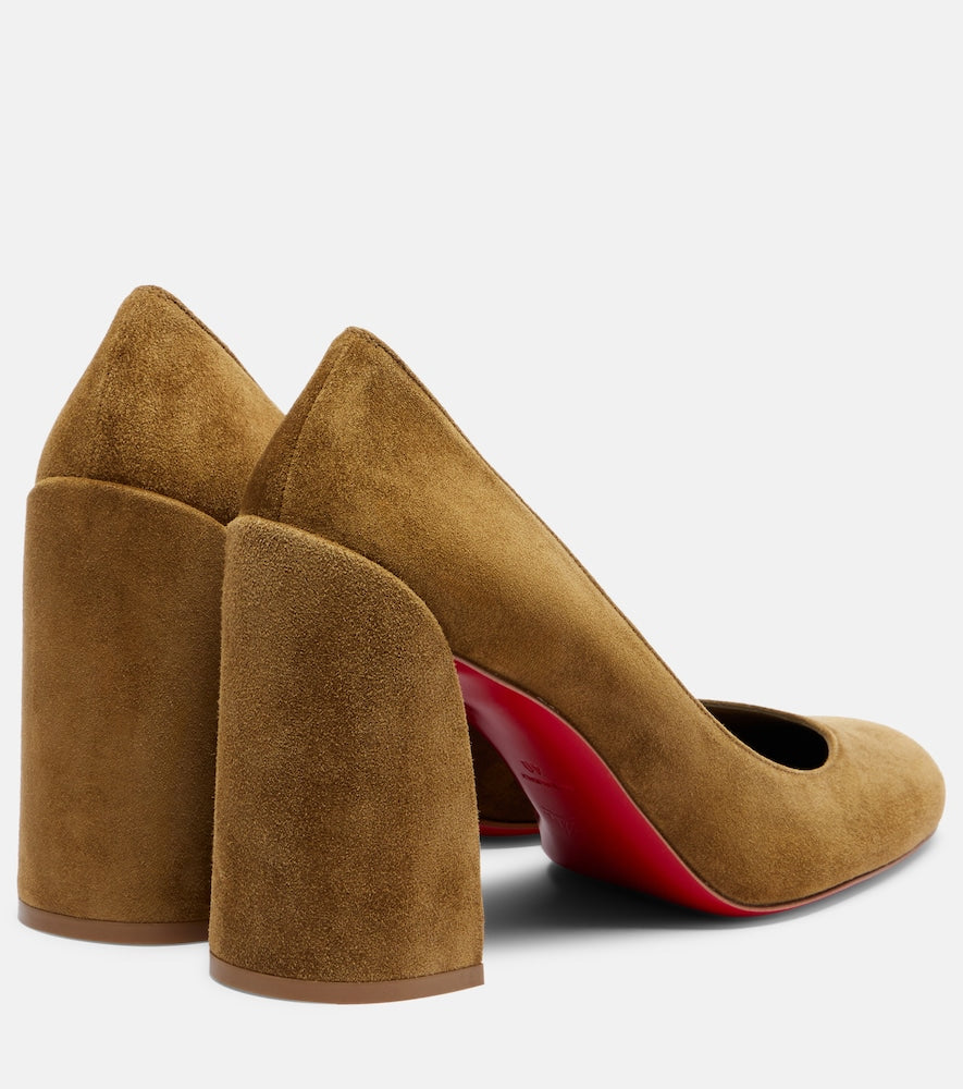 Christian Louboutin Miss Sab 85 suede pumps (Green) - Mid Heel Pumps