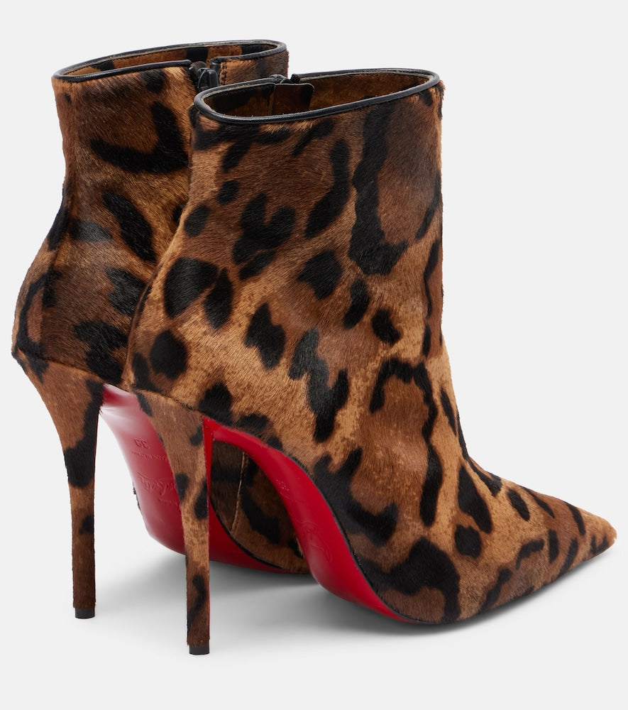 Christian Louboutin Miss Z 100 calf hair ankle boots in Brown - High Heels
