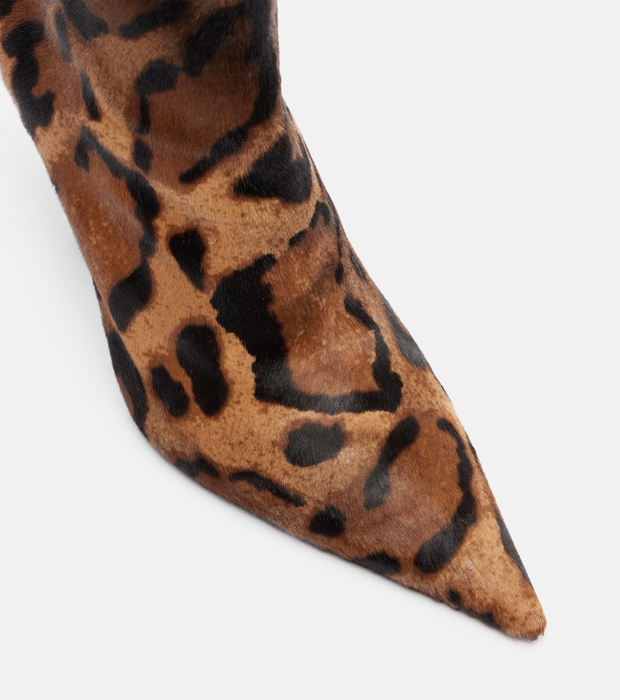 Christian Louboutin Miss Z 100 calf hair ankle boots in Brown - High Heels