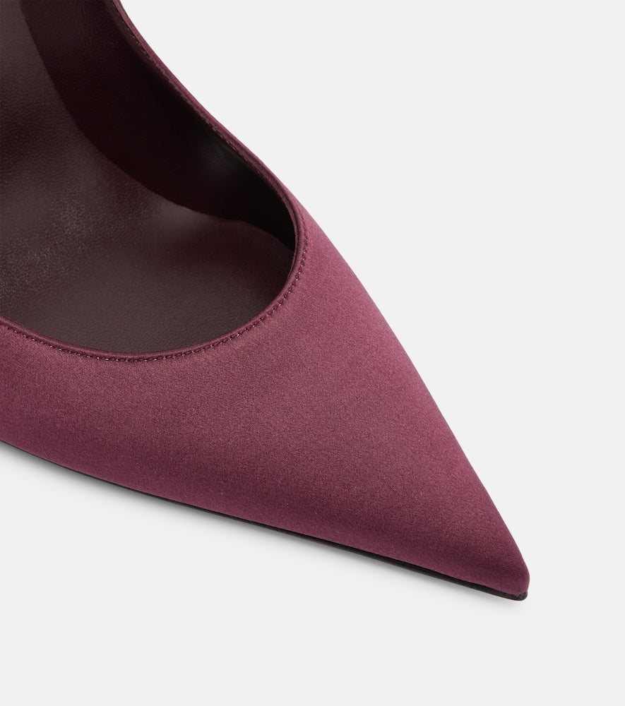 Christian Louboutin Miss Z 100 crepe satin pumps - Burgundy High-Heel Pumps
