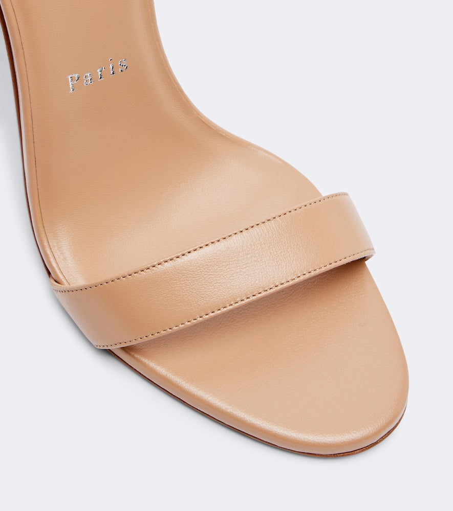 Christian Louboutin Miss Z 100 leather sandals (Beige) - Heeled Sandals