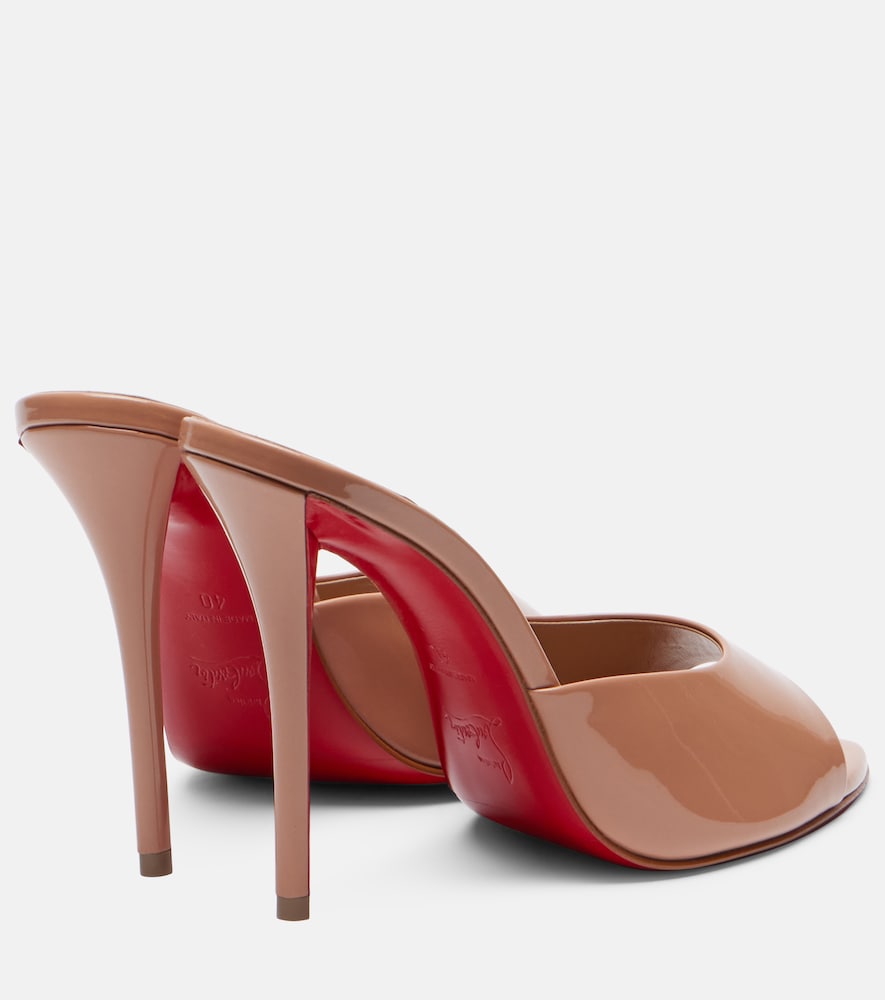 Christian Louboutin Miss Z 100 patent leather mules in Beige - Heeled Sandals