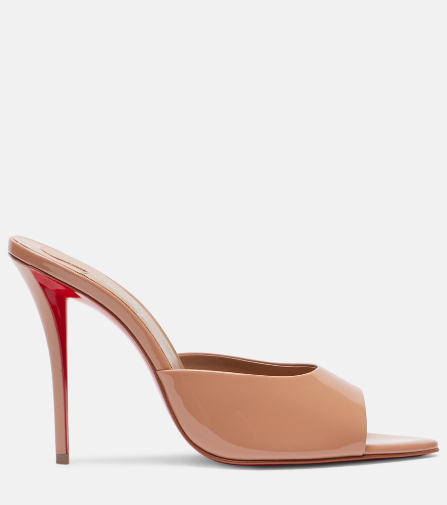 Christian Louboutin Miss Z 100 patent leather mules in Beige - Heeled Sandals