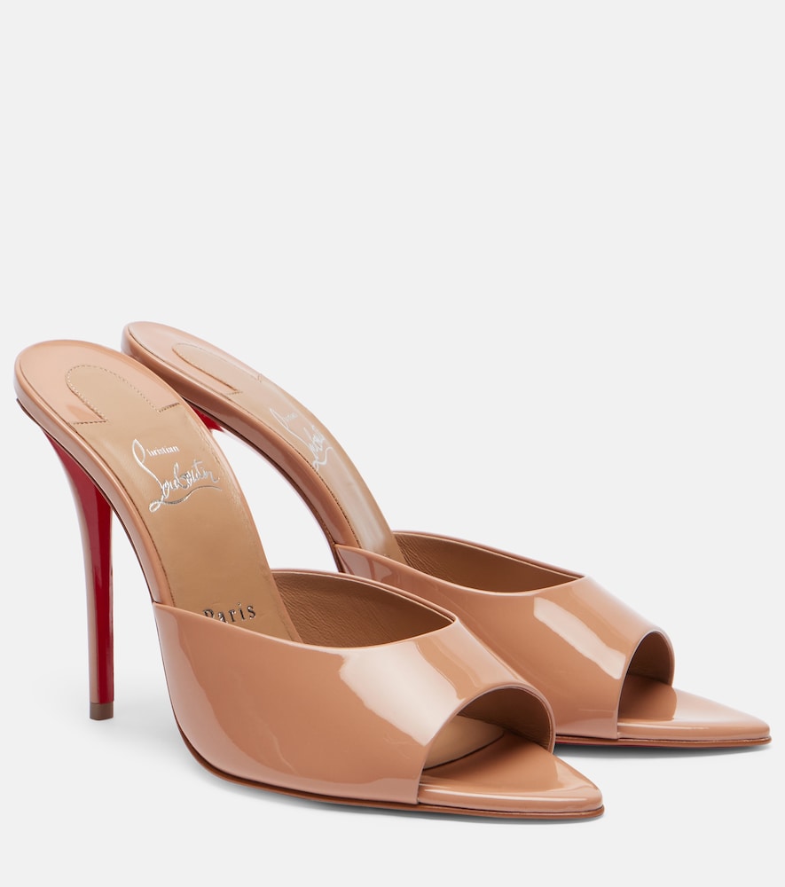 Christian Louboutin Miss Z 100 patent leather mules in Beige - Heeled Sandals