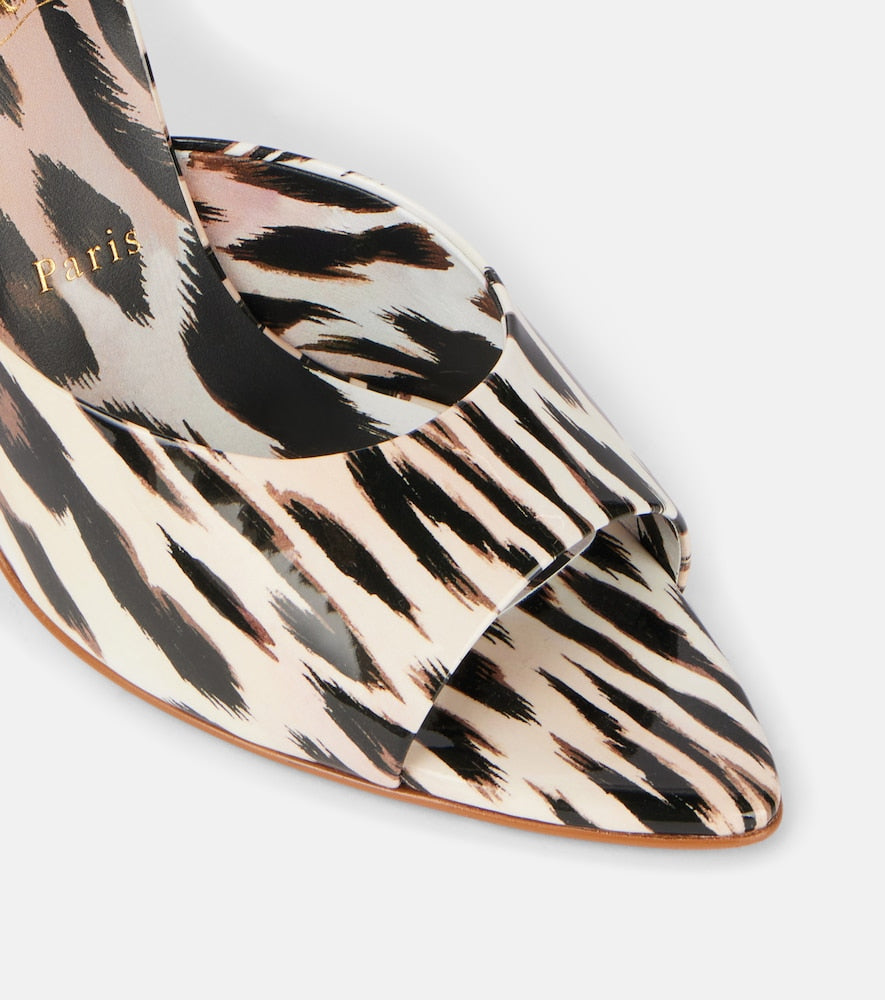 Christian Louboutin Miss Z 100 patent leather mules - Pink Heeled Sandals
