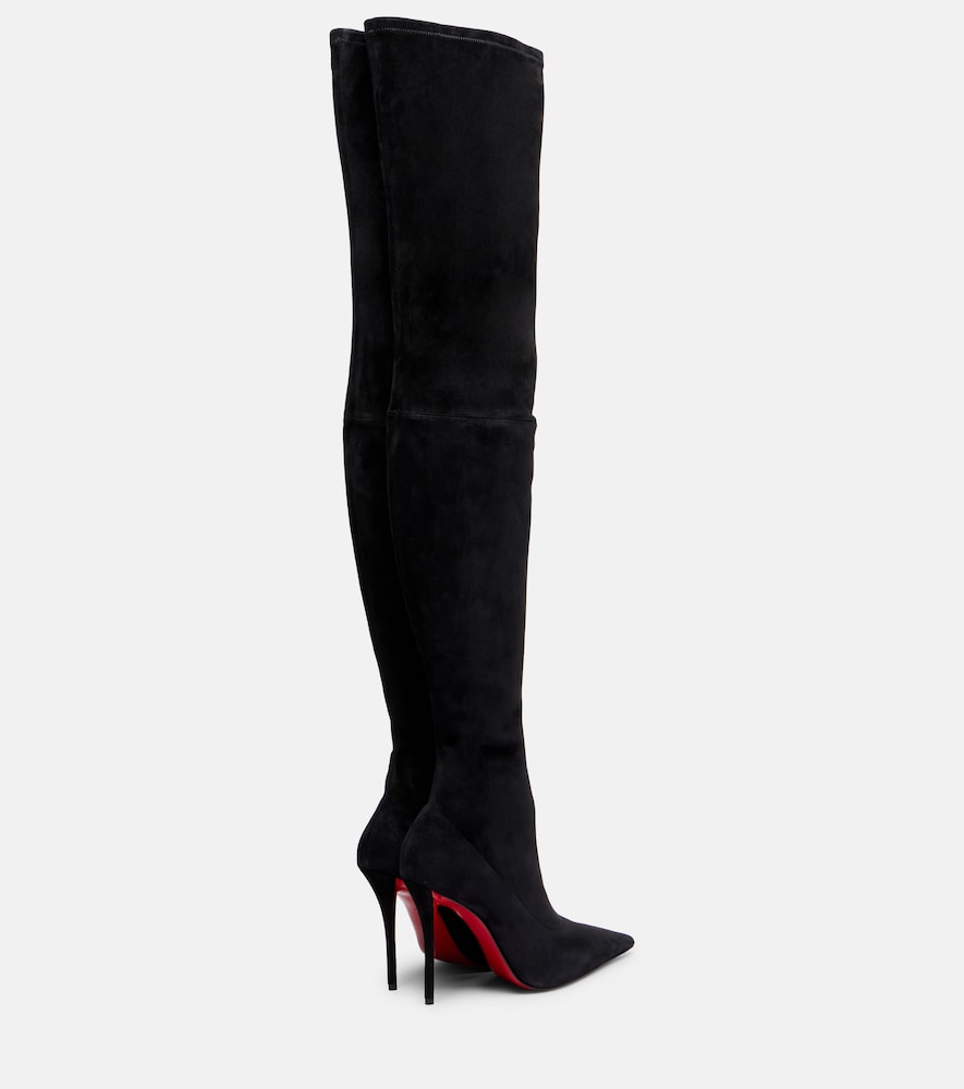 Christian Louboutin Miss Z 100 suede over-the-knee boots - Black High Heels