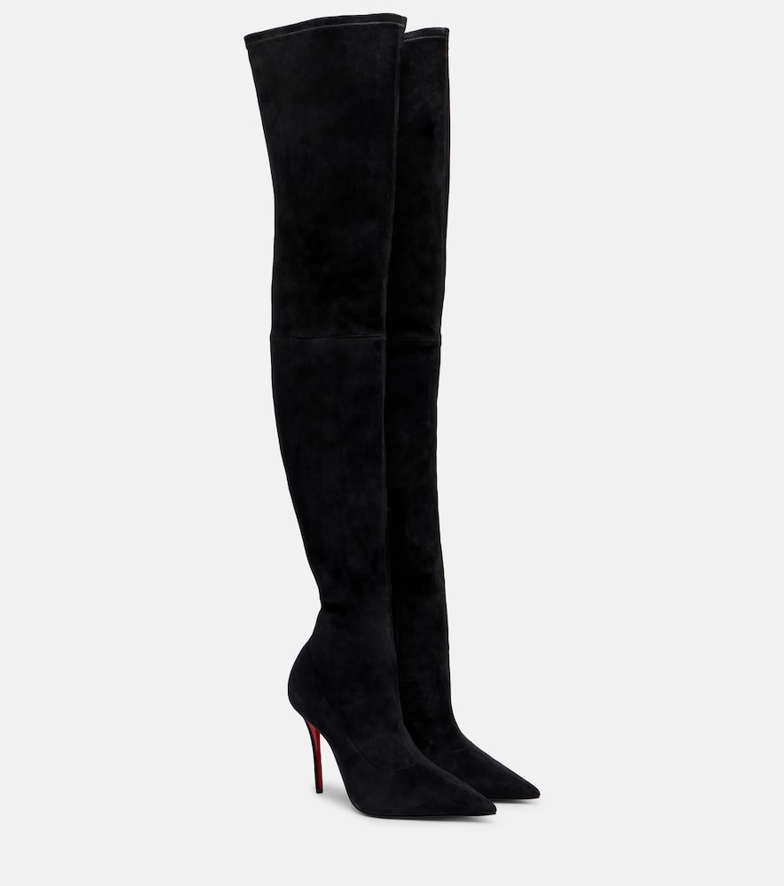 Christian Louboutin Miss Z 100 suede over-the-knee boots - Black High Heels