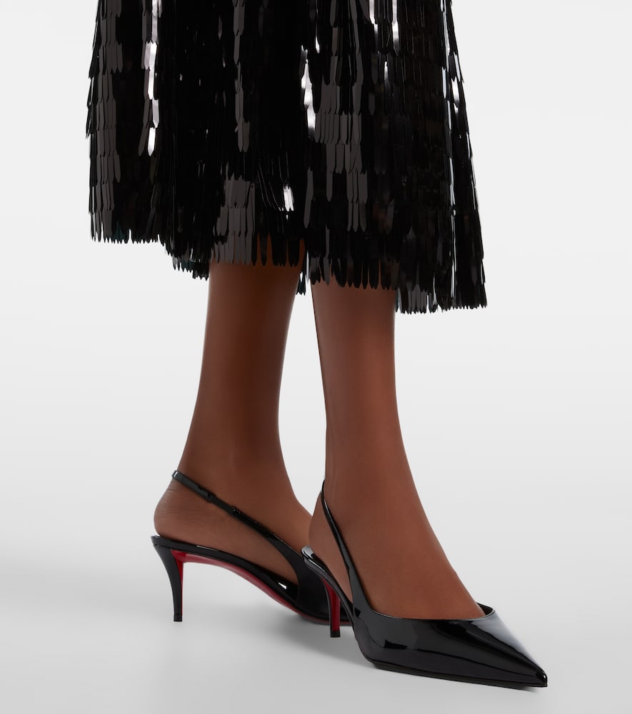 Black Christian Louboutin Miss Z 60 patent leather slingback pumps - Mid Heel Pumps